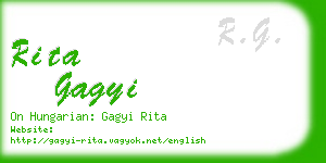 rita gagyi business card